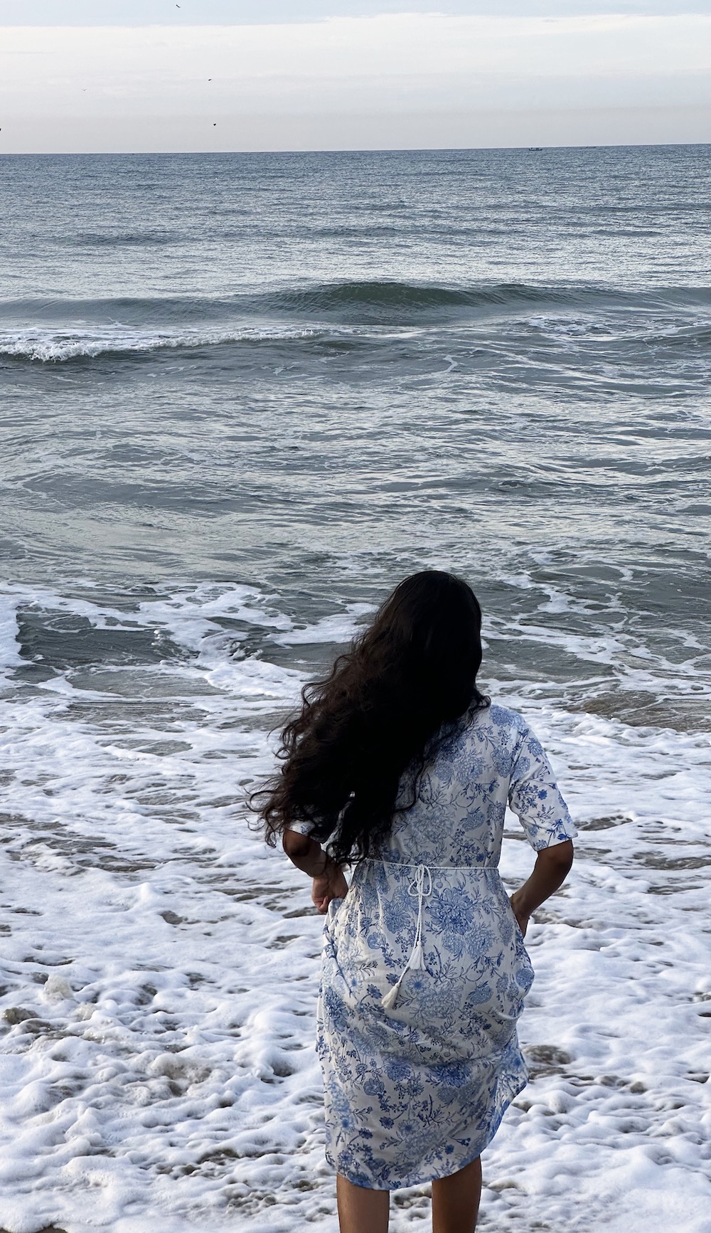 Portrait, beach shoreline